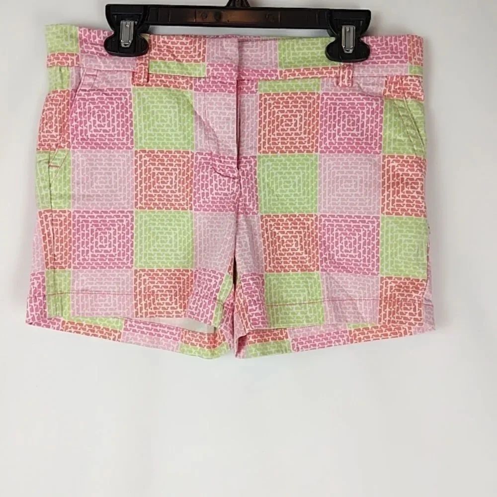 Vineyard Vines 12 Girls Whale Patchwork Print Pink